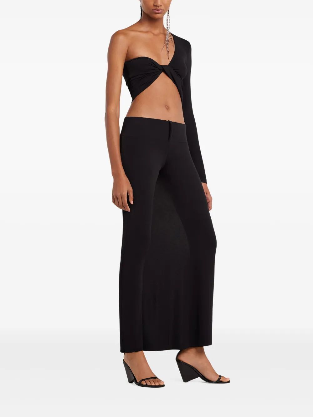 COURREGÈS Asymmetrical Twist Mini Crop Top