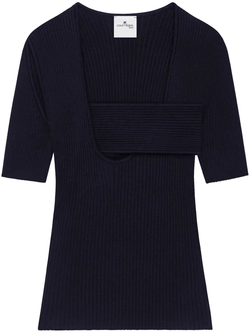 COURREGÈS Infinity Rib Knit Sweater