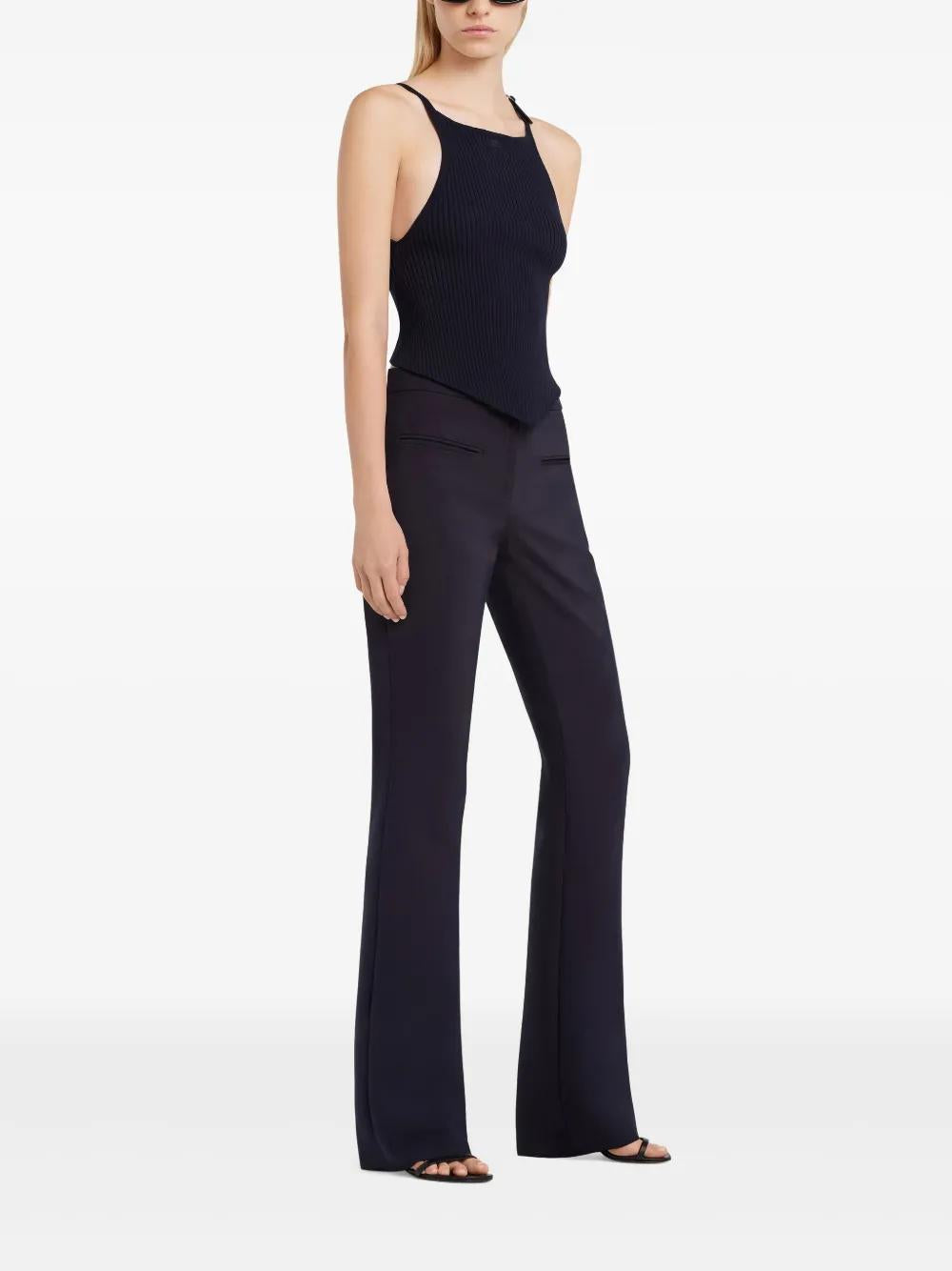 COURREGÈS Pointy Buckle Rib Knit Top