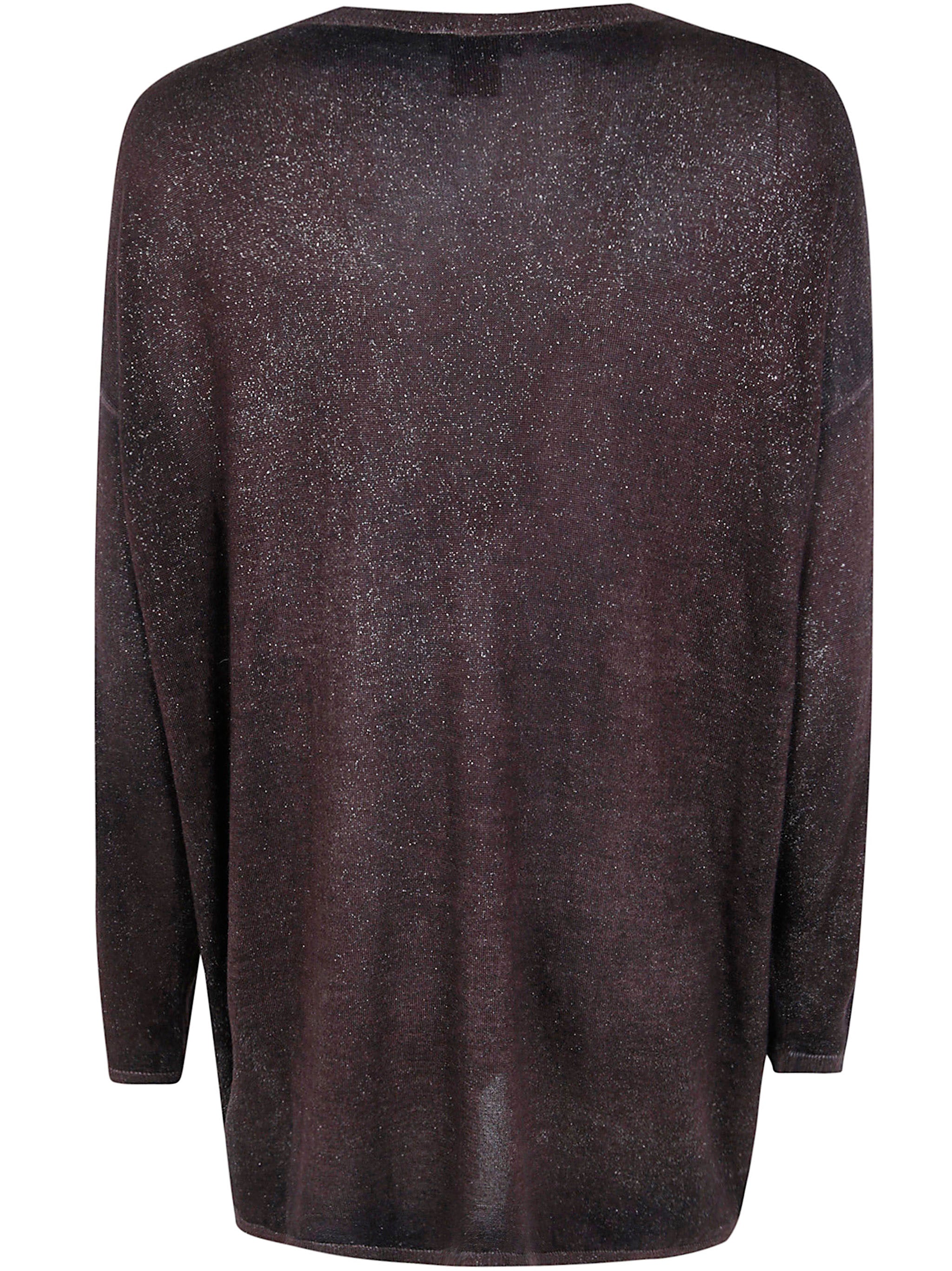 AVANT TOI Star Dust Effect Boat Neck Off Gauge Pullover - Women's