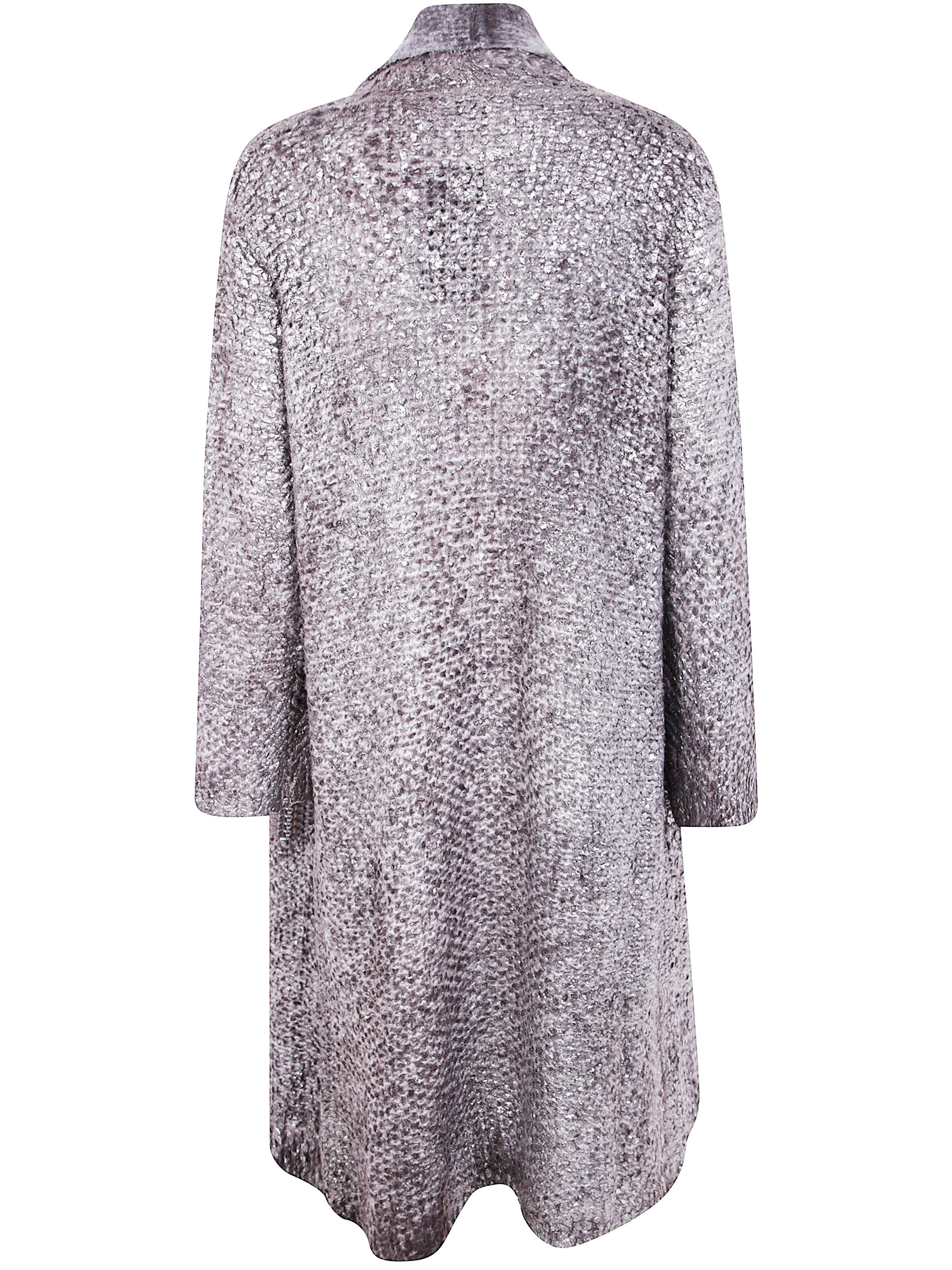 AVANT TOI Hand-Painted Long Furry Stitch Cardigan with Lamination