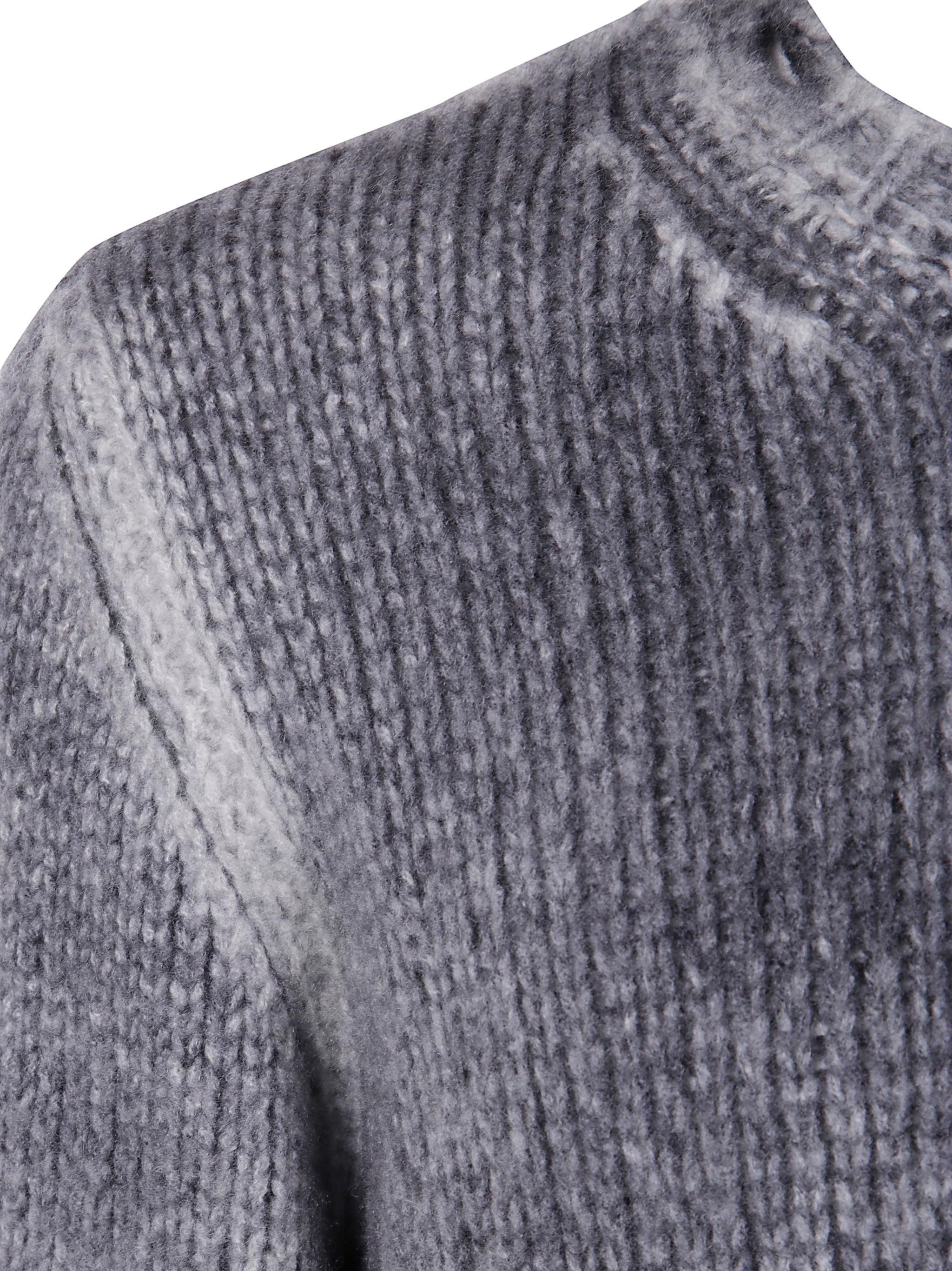 AVANT TOI Hand Painted Round Neck Pullover in Cashmere Silk with Destroyed Edges