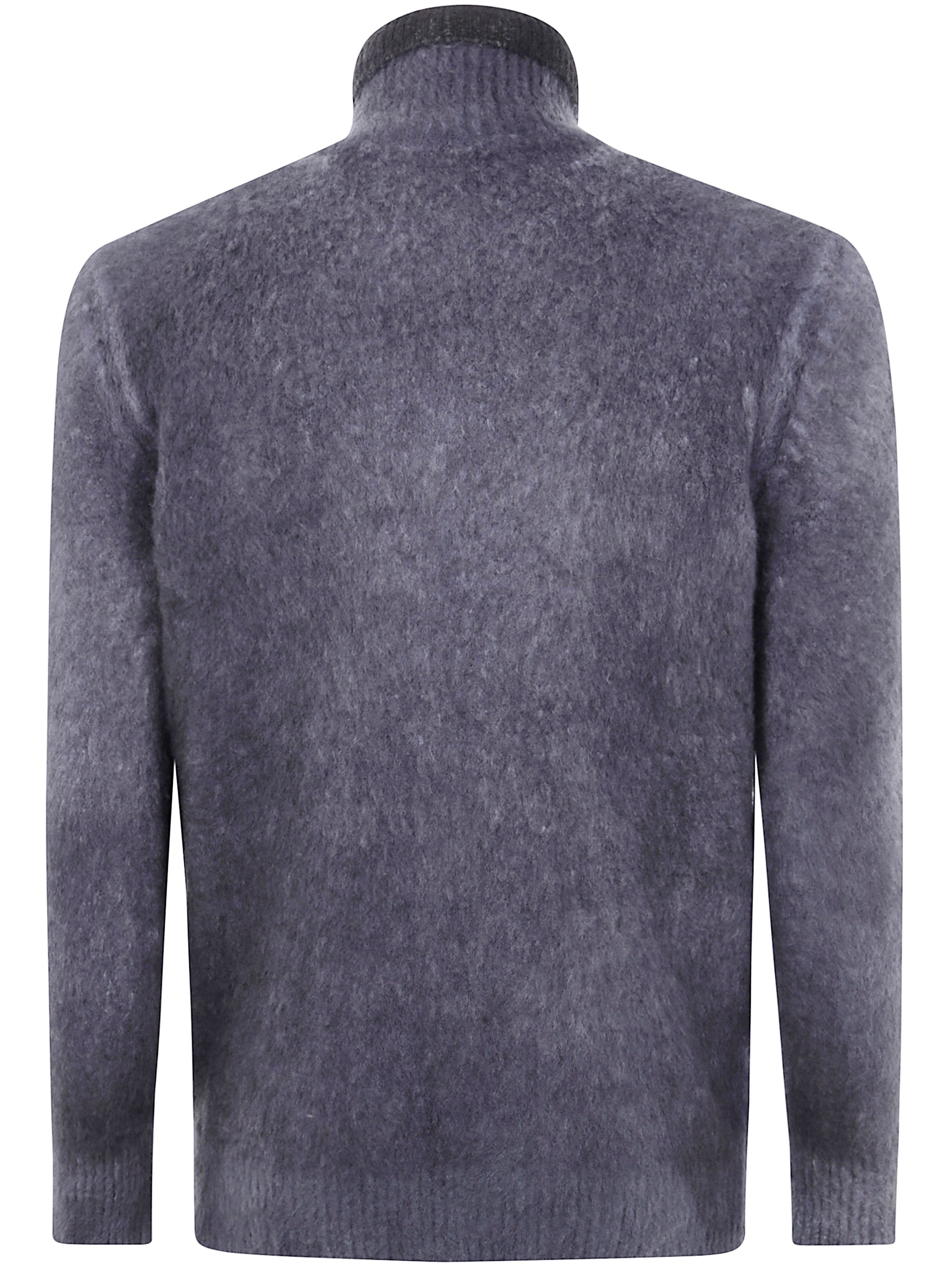 AVANT TOI Hand Painted Brushed Cotton High Neck Pullover