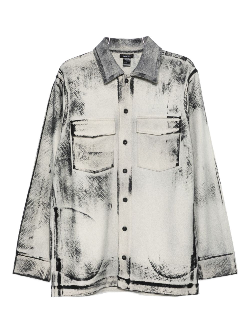 AVANT TOI Wool and Cashmere Blend Abstract Print Shirt for Women