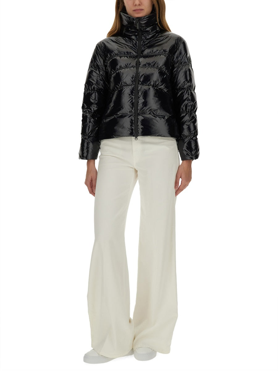 COLMAR Glossy Puffer Jacket with High Neck - Size 40