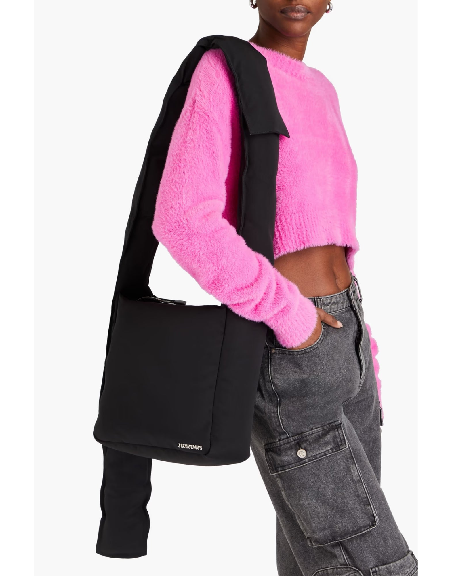 JACQUEMUS Cuscinu Mini Messenger Shoulder Handbag 28x28x12 cm