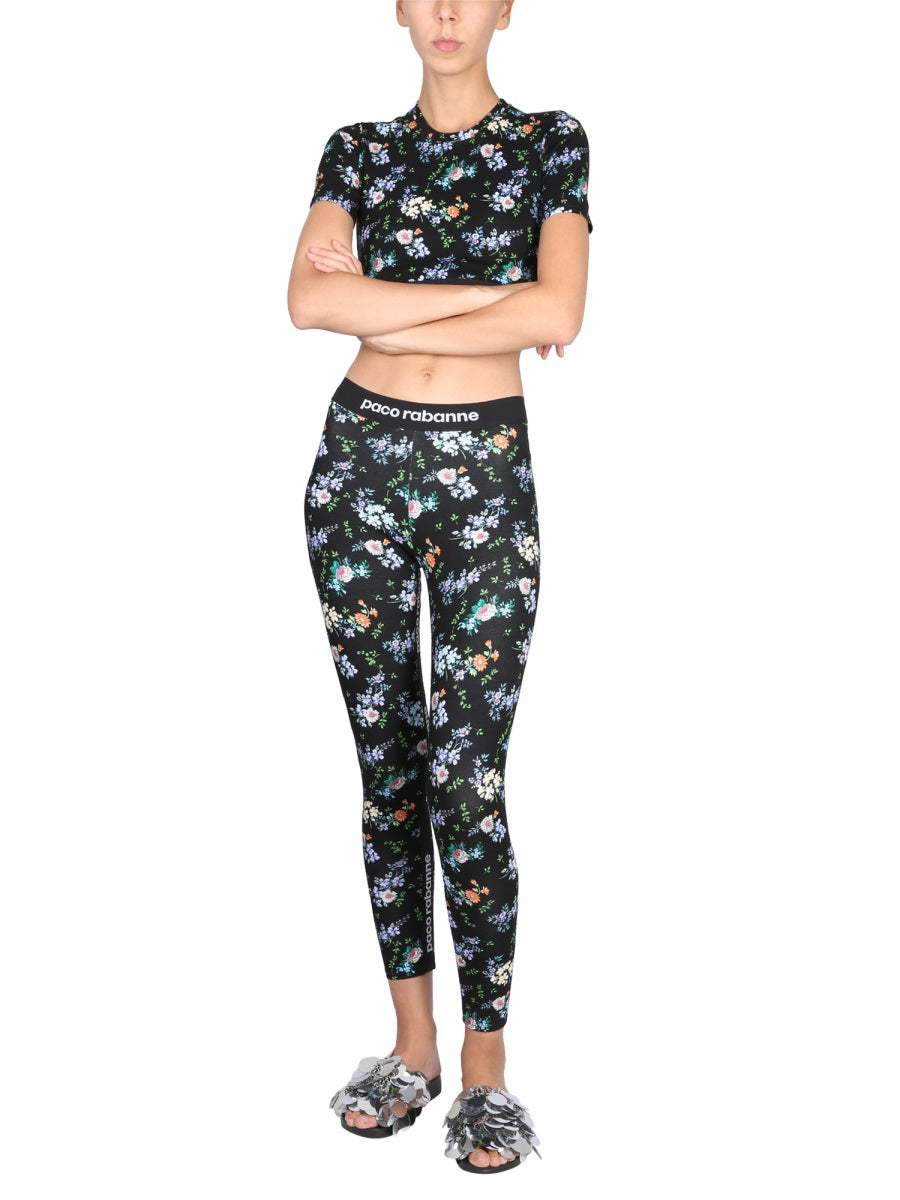 PACO RABANNE Floral Cropped Top for Women