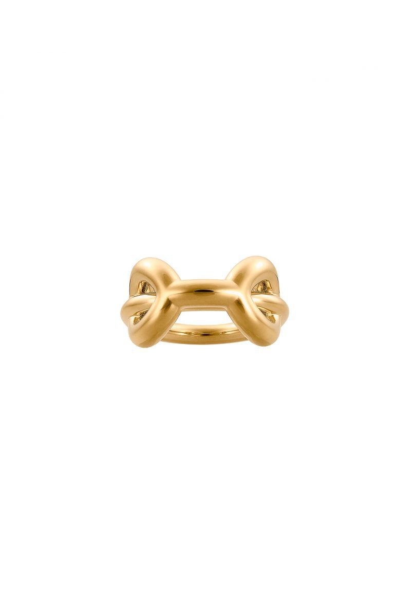 CHARLOTTE CHESNAIS Binary Chain Ring - 18k Vermeil Fashion Accessory