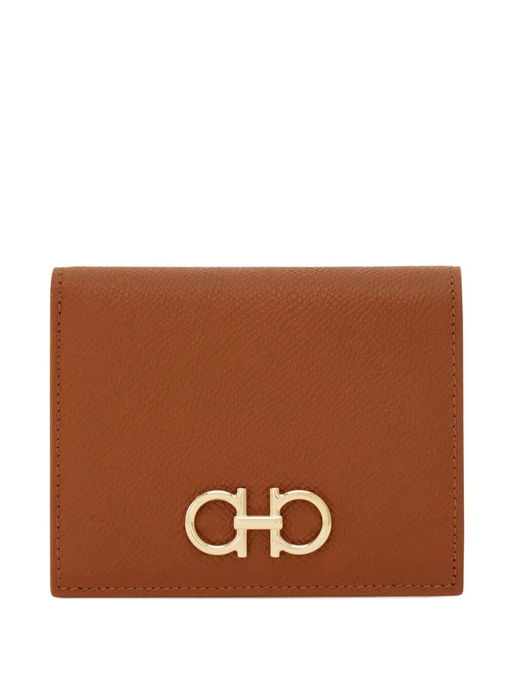 Ferragamo Mini Hammered Leather Compact Wallet