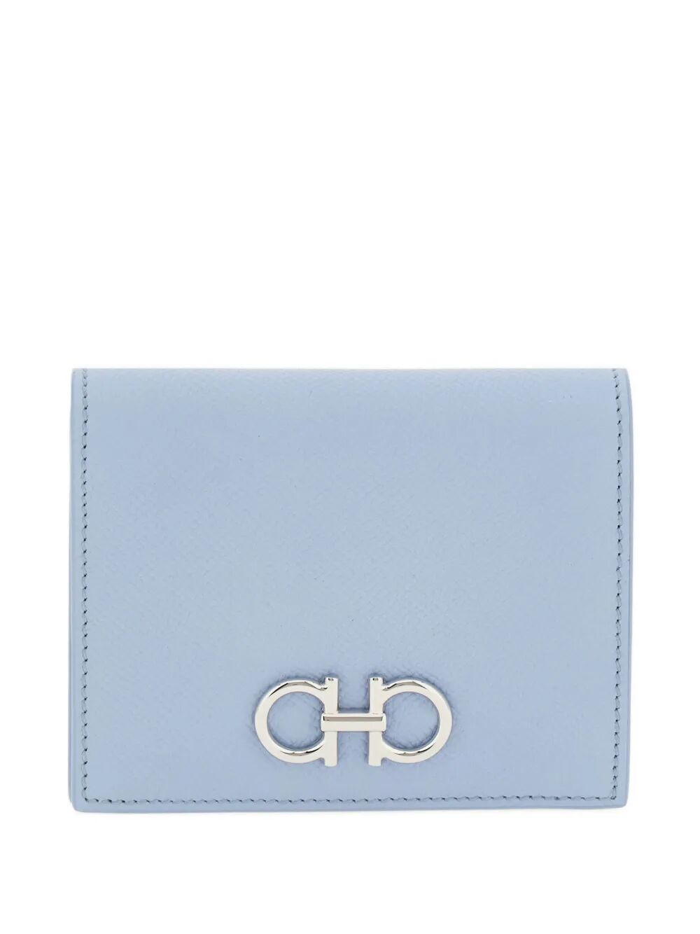 Ferragamo Mini Hammered Leather Compact Wallet