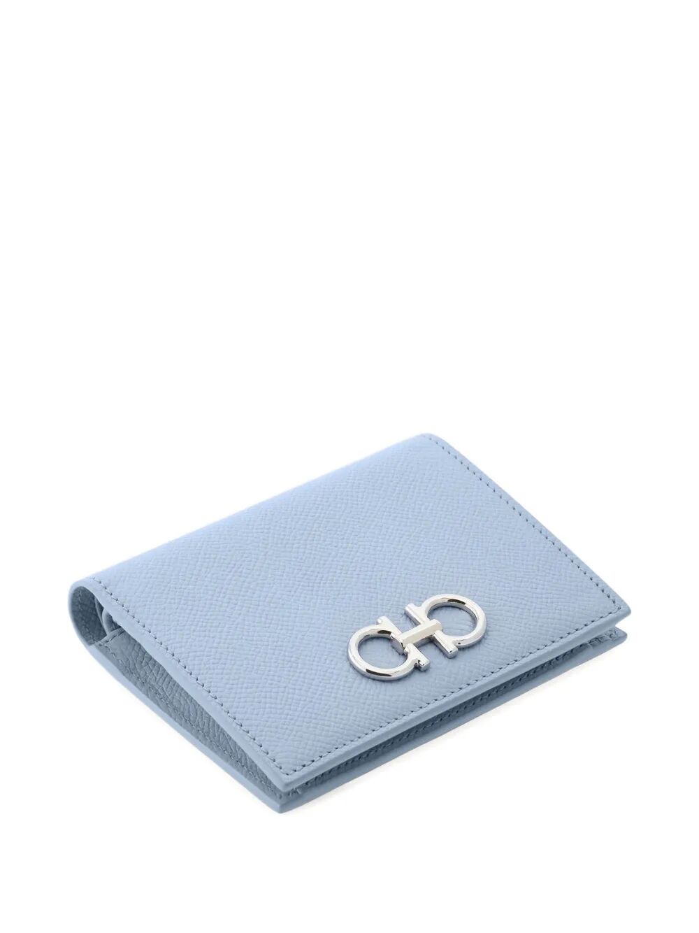 Ferragamo Mini Hammered Leather Compact Wallet