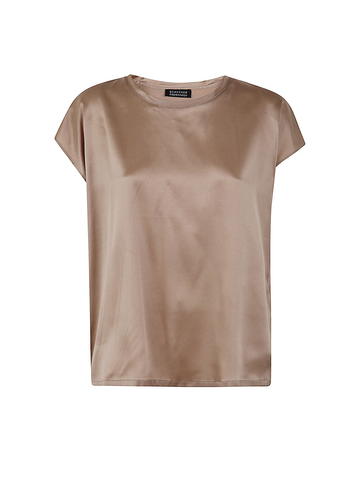GIANLUCA CAPANNOLO Sleeveless Silk Crew Neck Shirt for Women