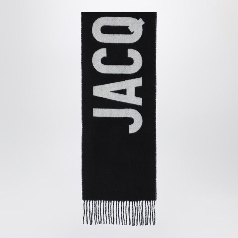 JACQUEMUS Wool Logo Scarf with Decorative Fringes