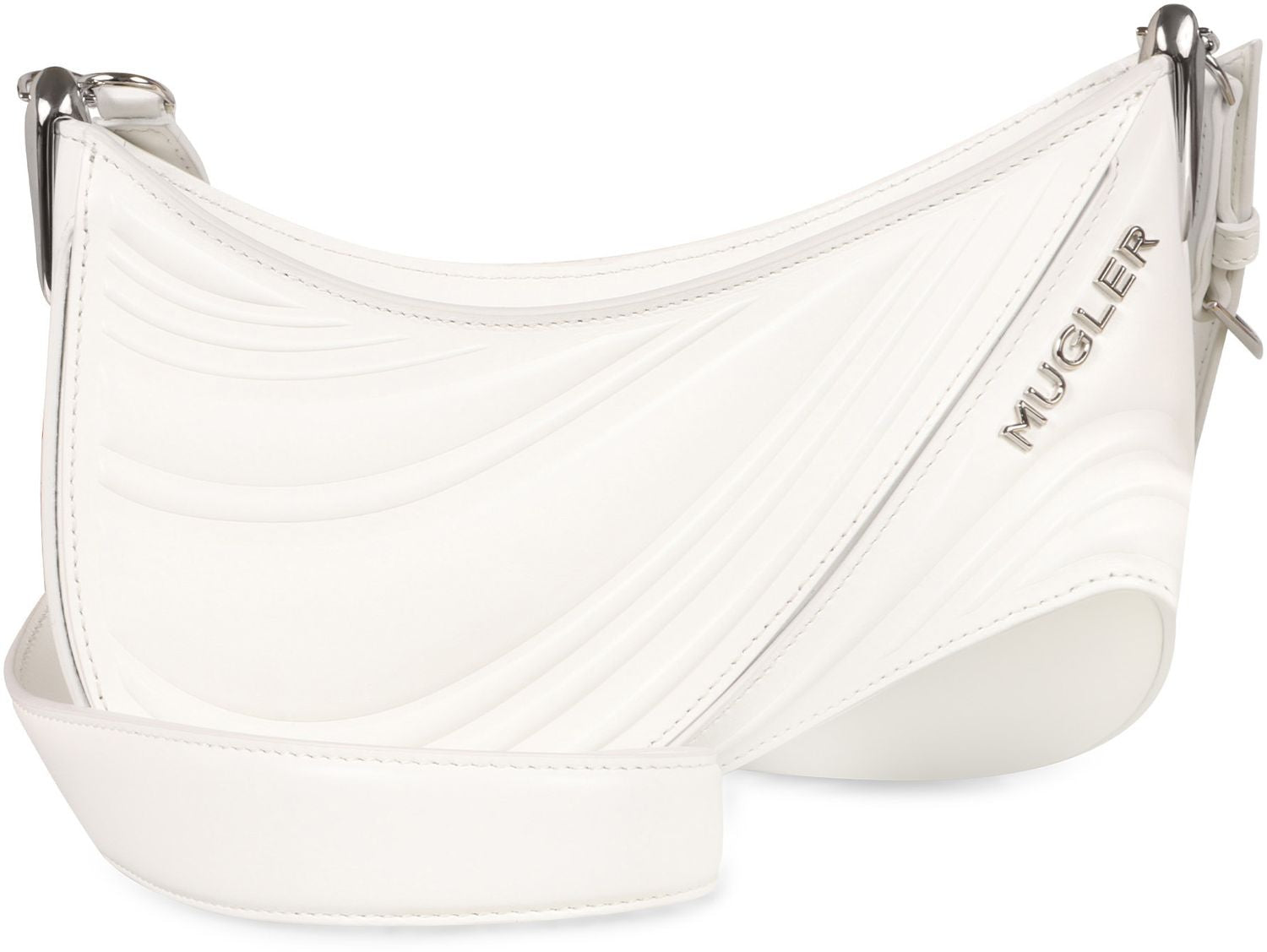 MUGLER Medium Spiral Curve Crossbody Handbag