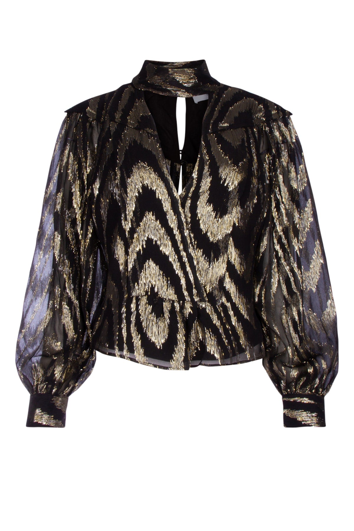 IRO Elegant Foil Print Silk Blouse