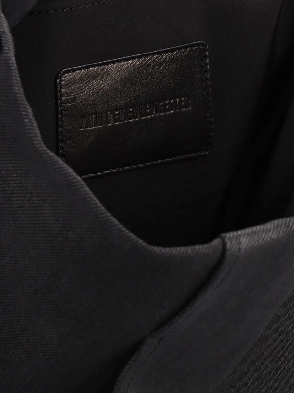 ANN DEMEULEMEESTER Maya Mini Waxed Denim Shoulder Handbag - 25x20x5 cm