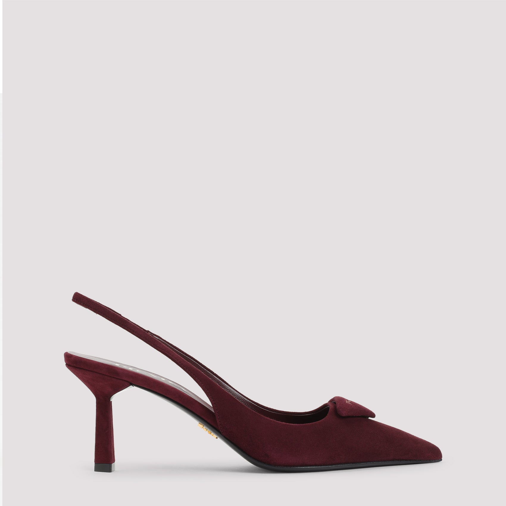 PRADA Suede Leather Pumps with 8cm Heel Height