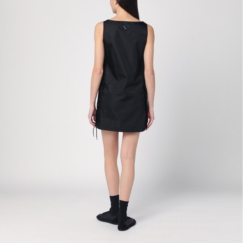 PRADA Mini Sleeveless Dress in Recycled Fabric