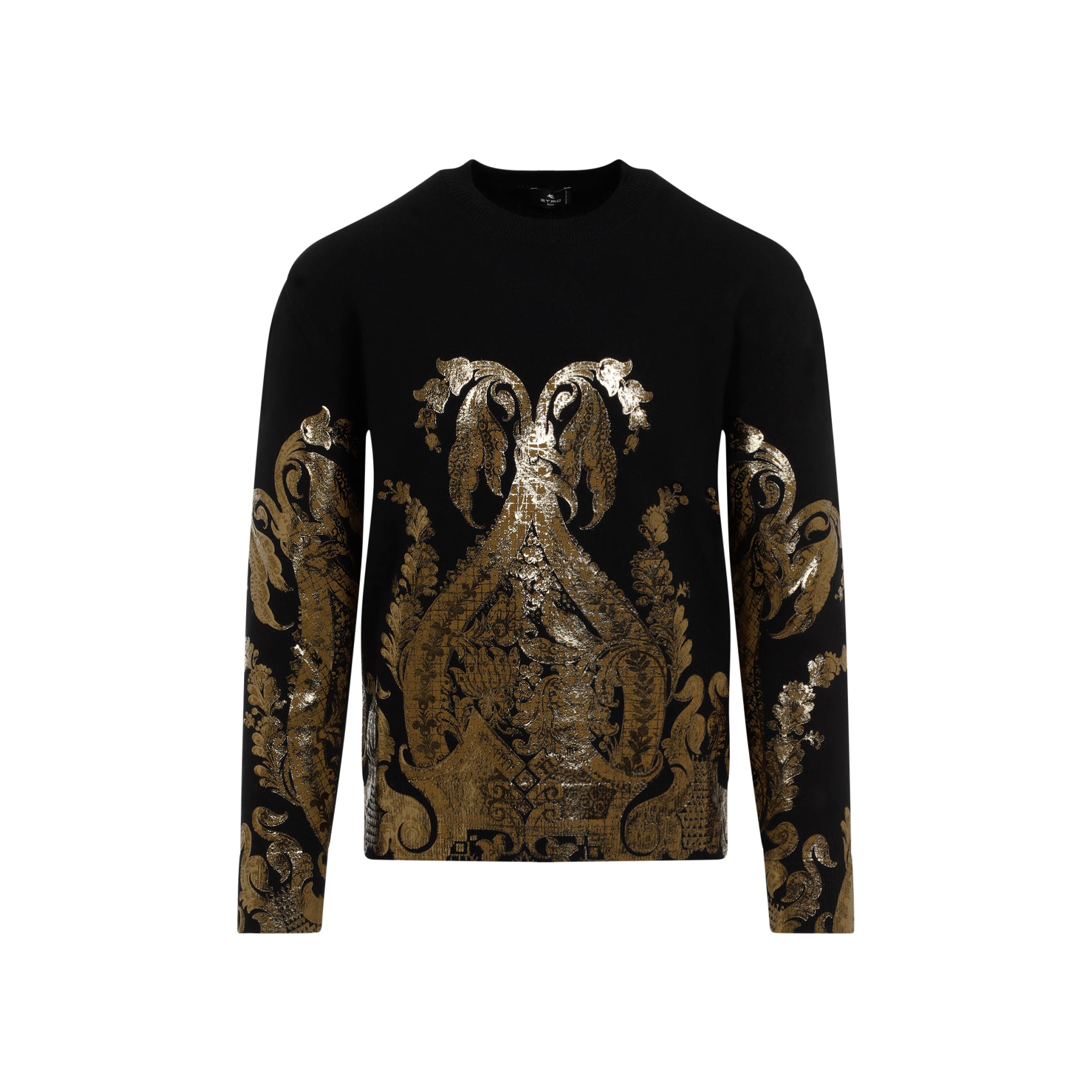 ETRO Lamina Gold Wool Sweater for Men - FW24