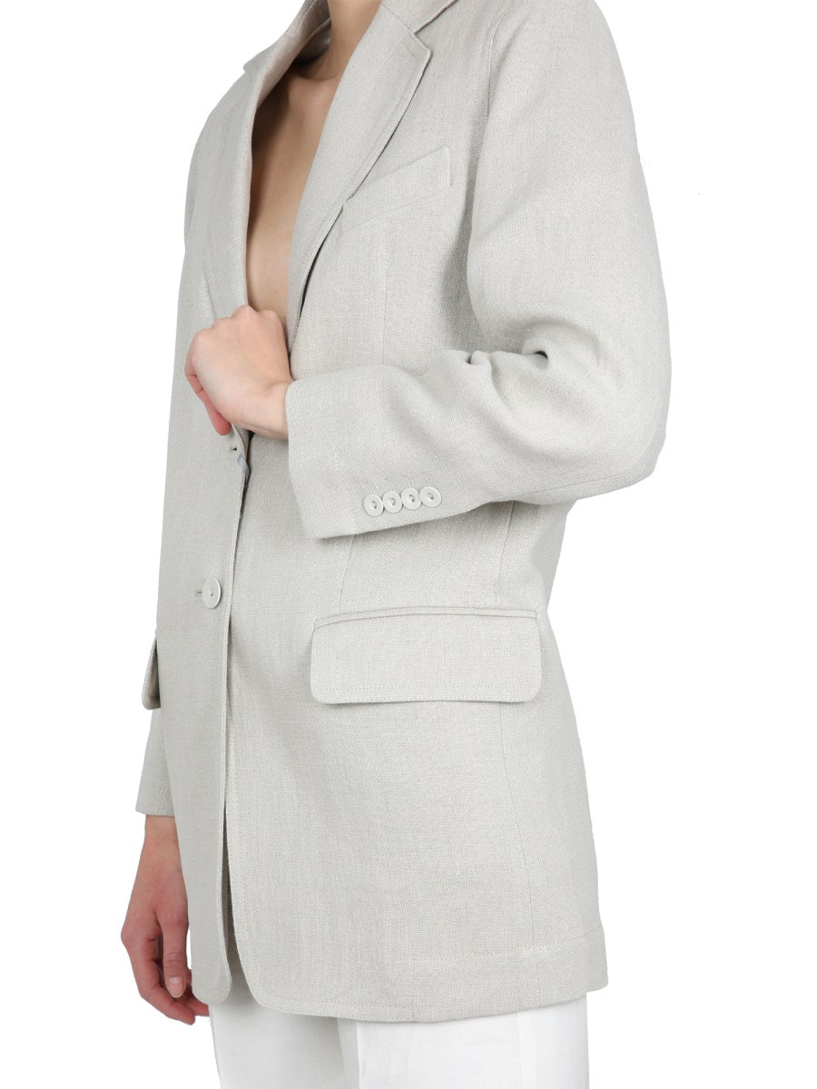 MAX MARA Women's Cotton Crepe Mini Jacket with Front Button Closure
