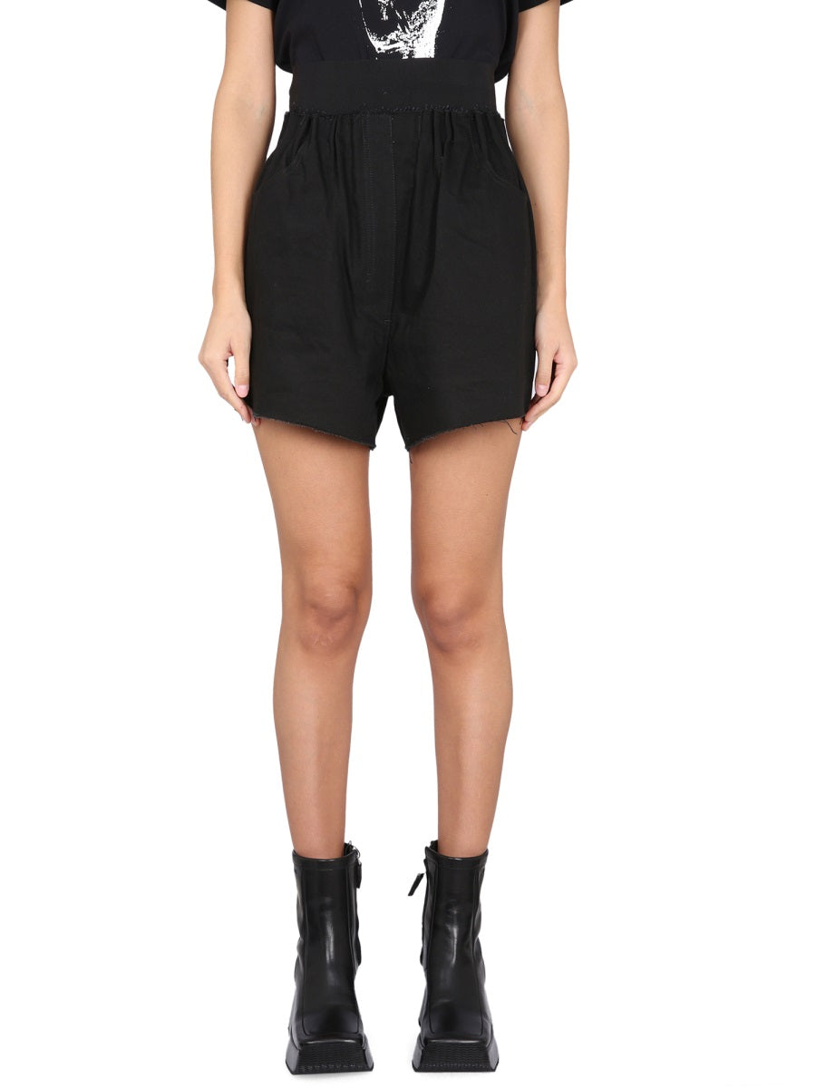 RAF SIMONS Women's Mini Bermuda Shorts with Elastic Waistband