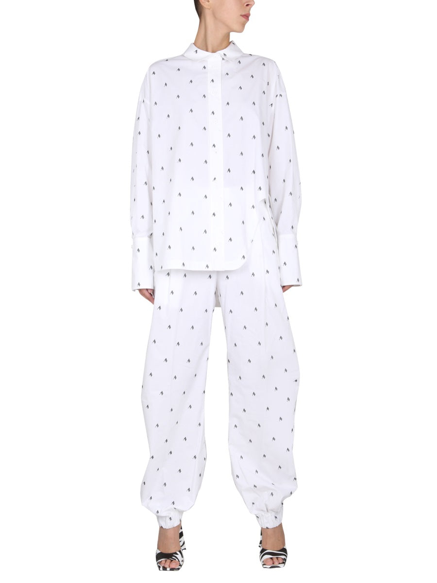 THE ATTICO All-Over Logo High-Waisted Pants