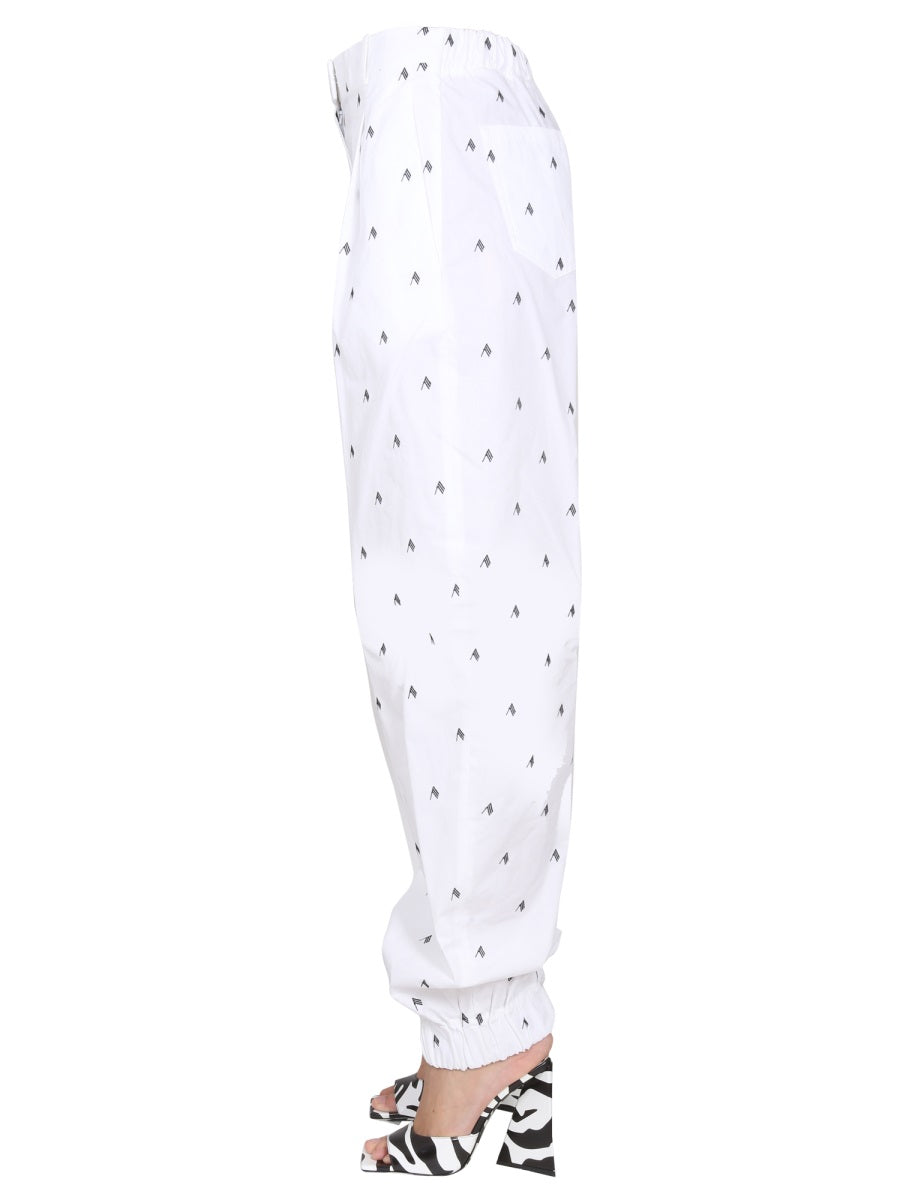 THE ATTICO All-Over Logo High-Waisted Pants