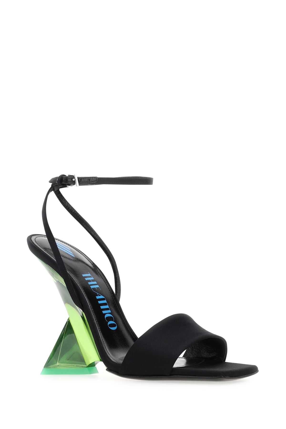 THE ATTICO Chic Satin Heel Sandals