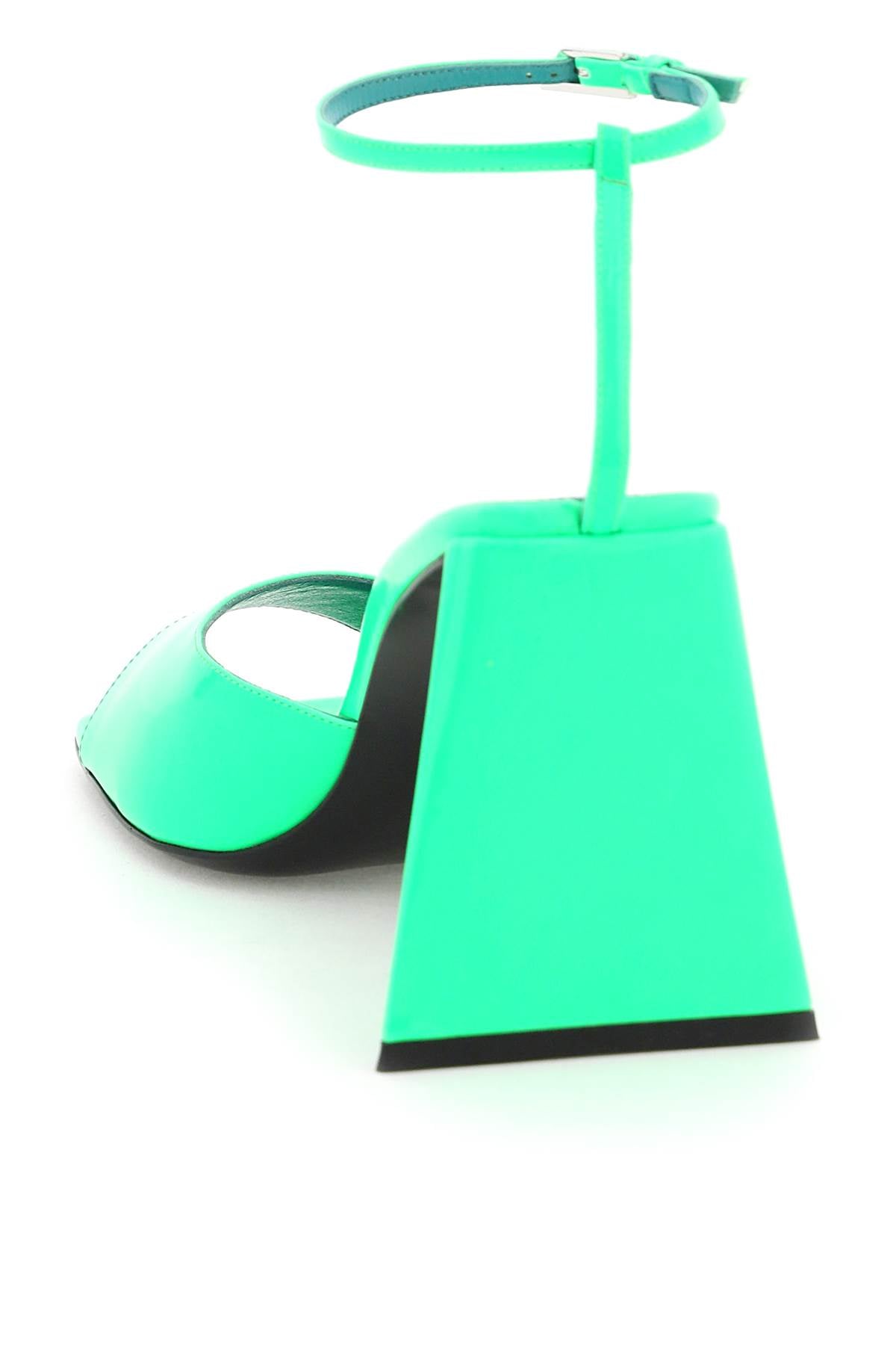 THE ATTICO Piper Mini Leather Sandal with 8.5cm Heel Height