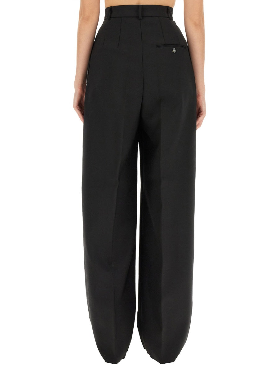 MAX MARA SPORTMAX Wool Blend Wide Pants Size 40
