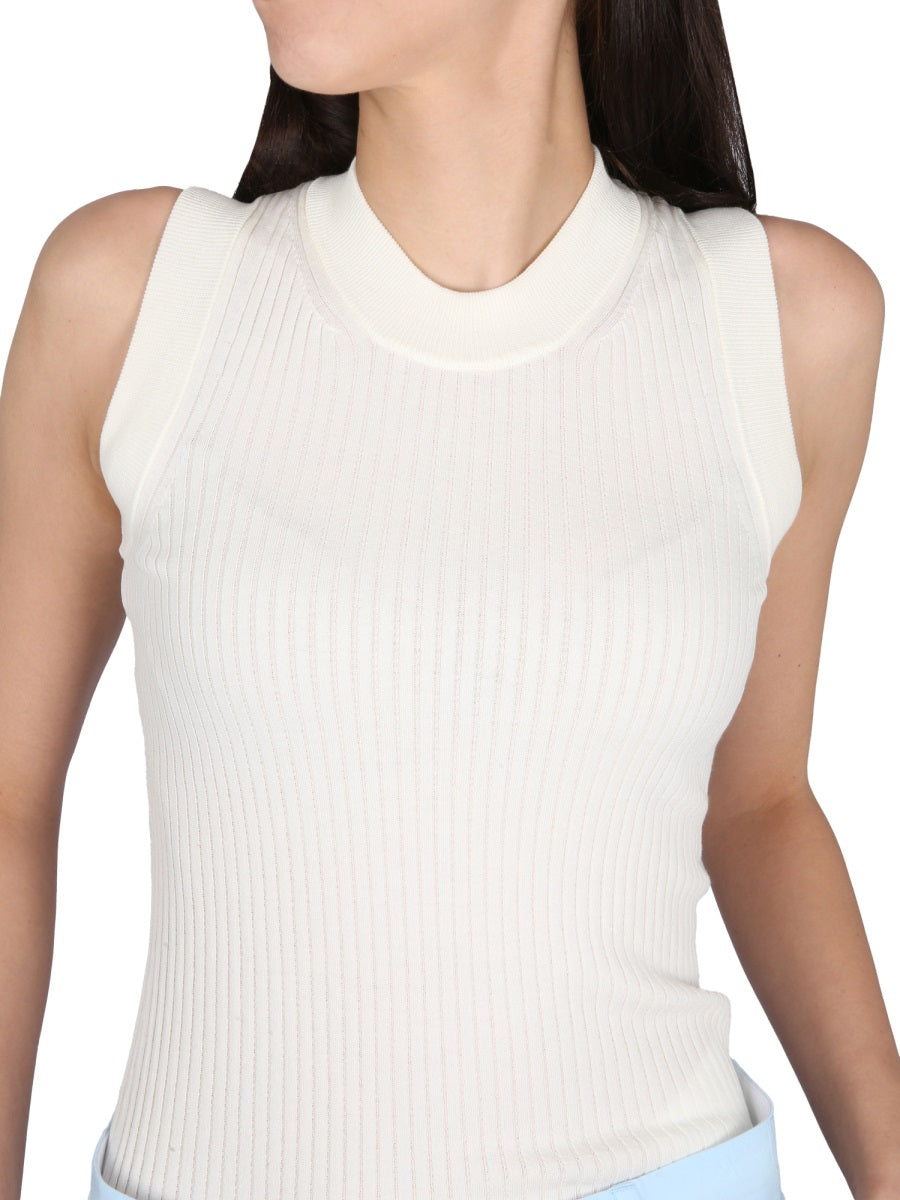 MAX MARA Crawling Ribbed Cotton Tank Top