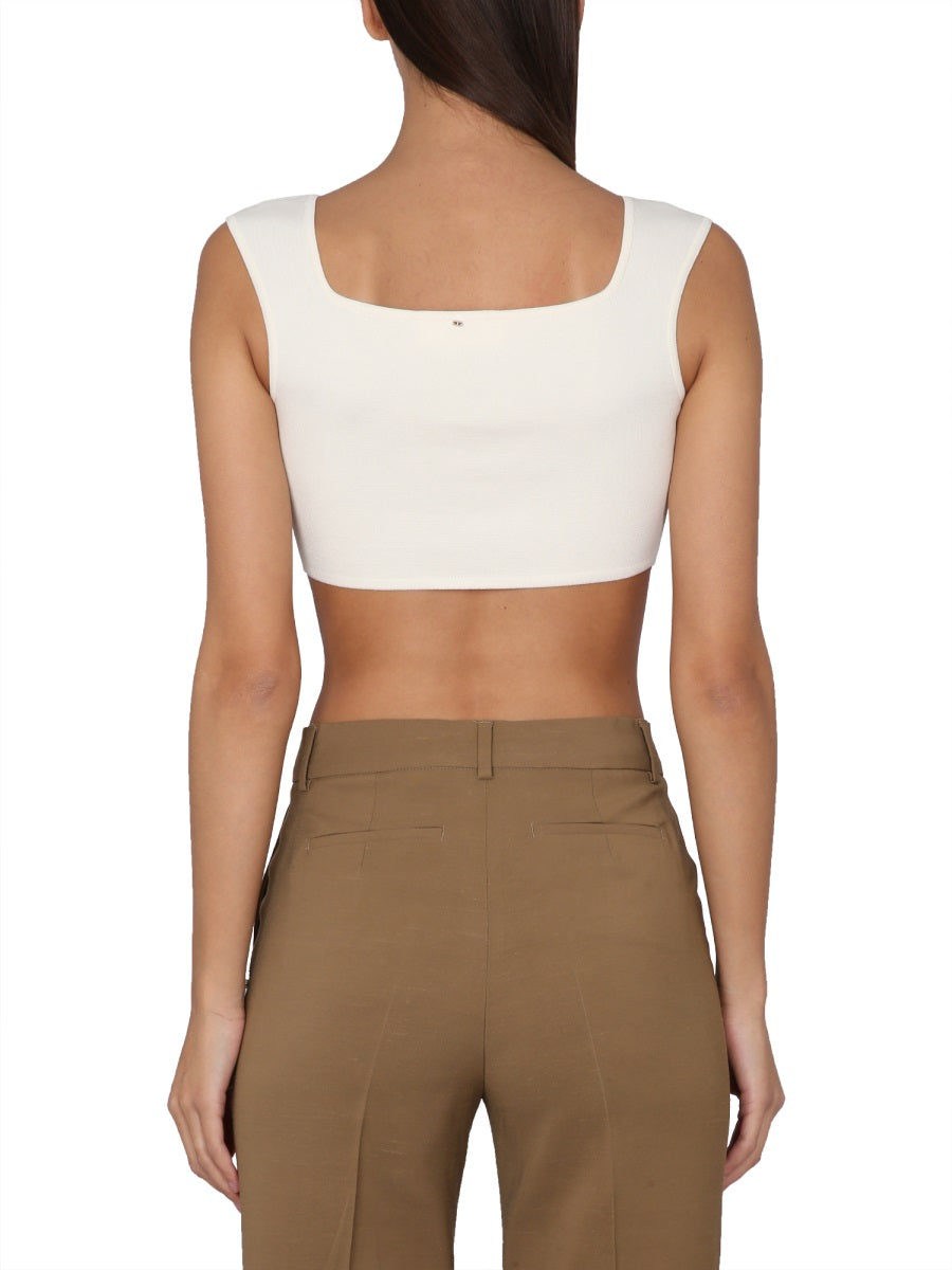 MAX MARA Crop Top with Square Neckline