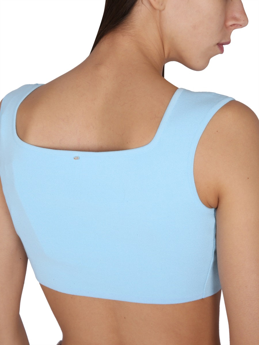 MAX MARA Cropped Fit Top with Square Neckline