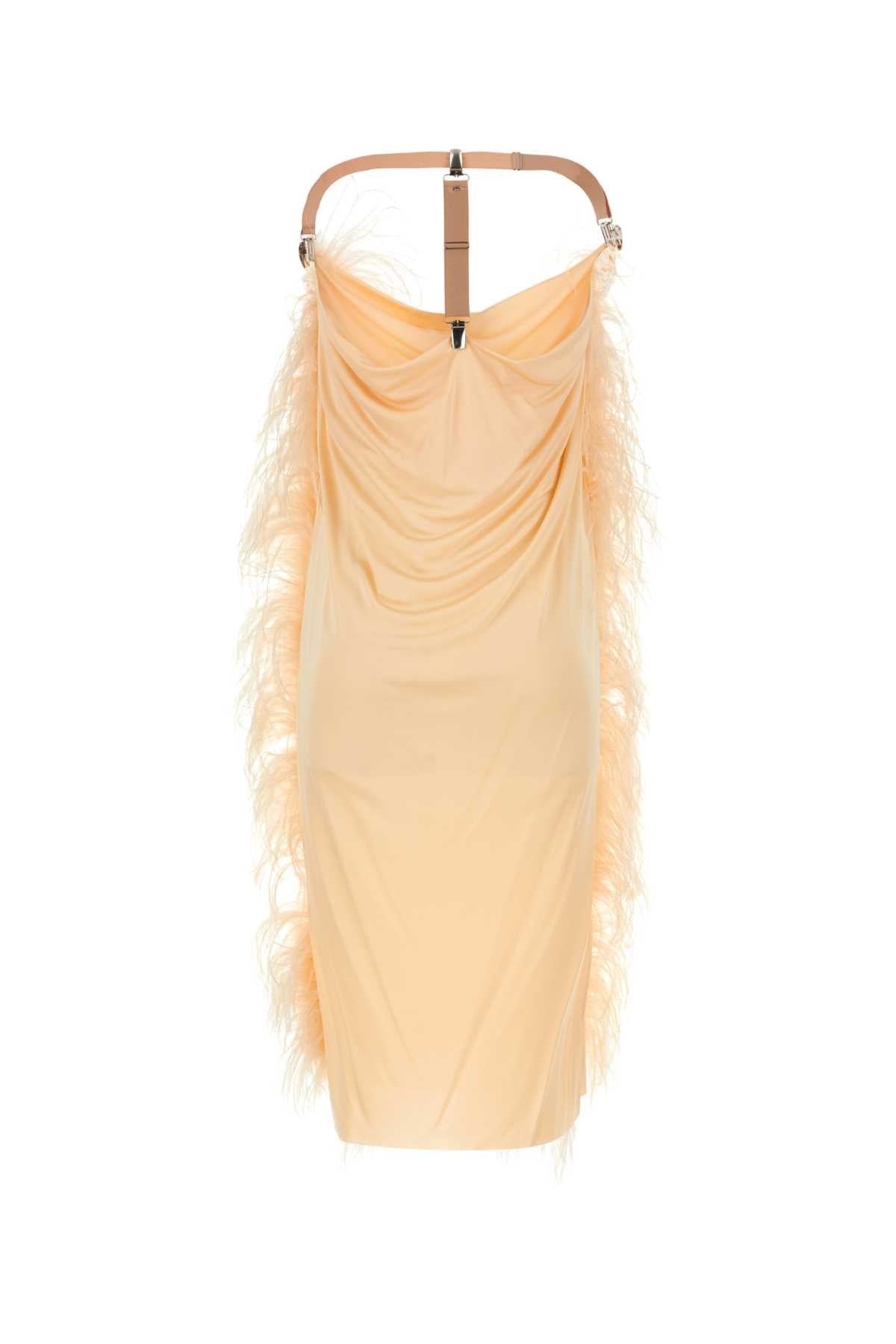 MAX MARA SPORTMAX Viscose Dress with Feather Inserts