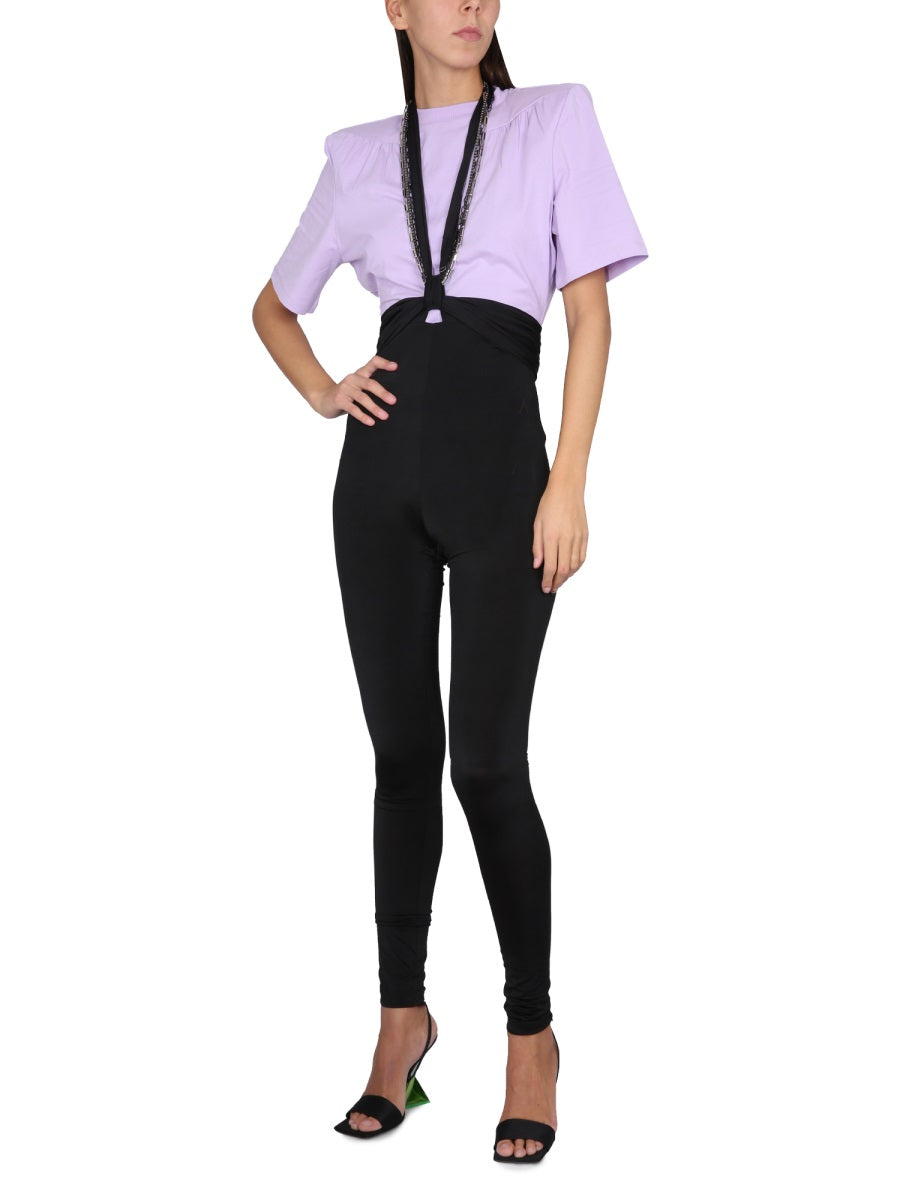 THE ATTICO Chic Draped Pants with Neck Sash