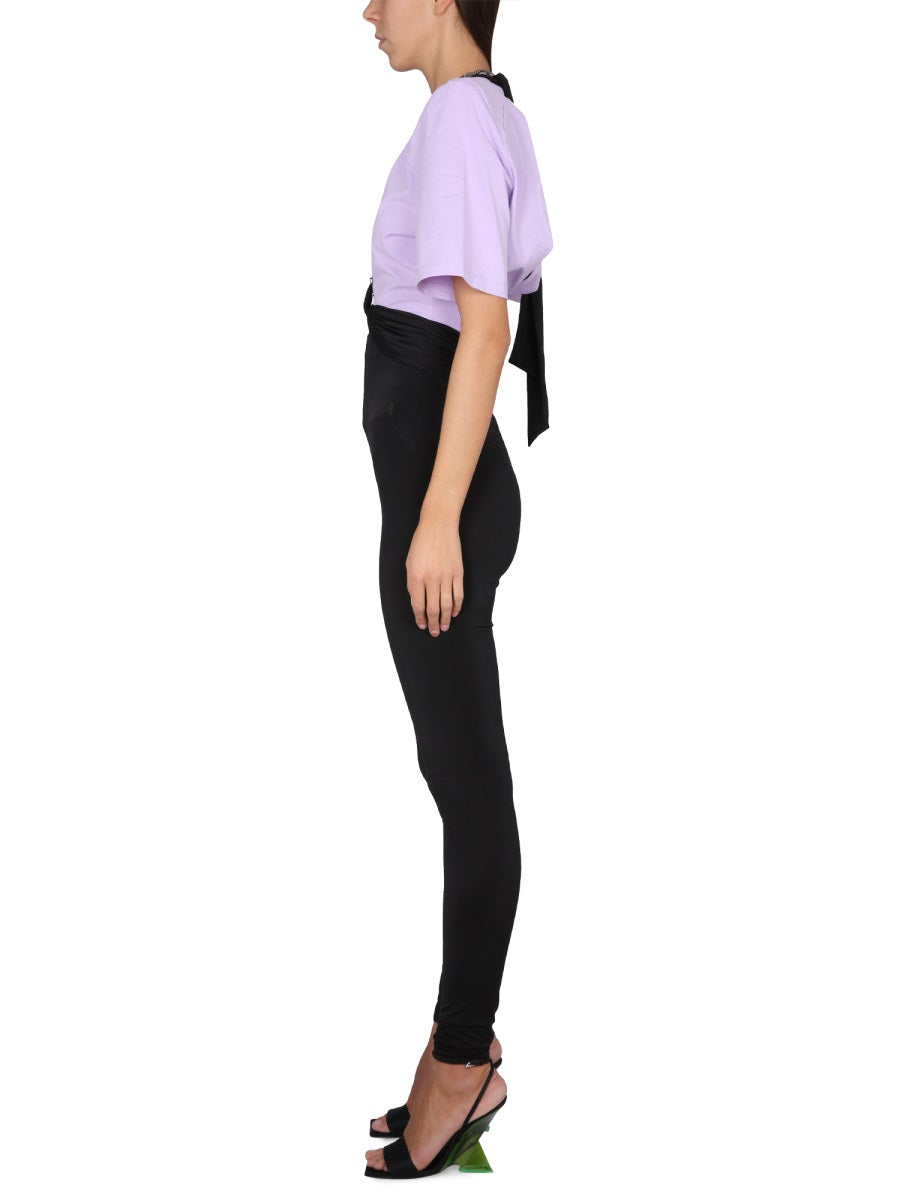THE ATTICO Chic Draped Pants with Neck Sash