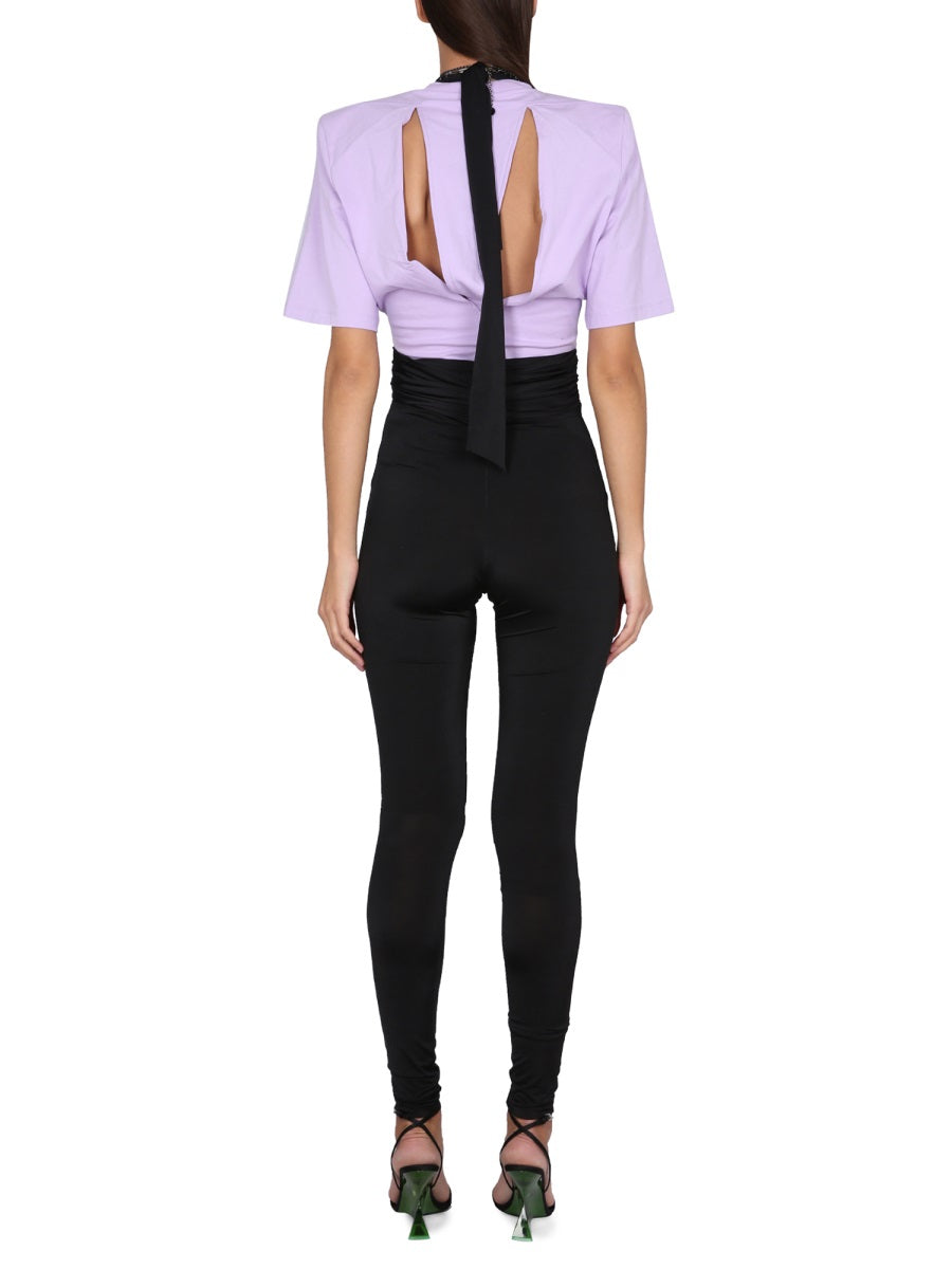 THE ATTICO Chic Draped Pants with Neck Sash