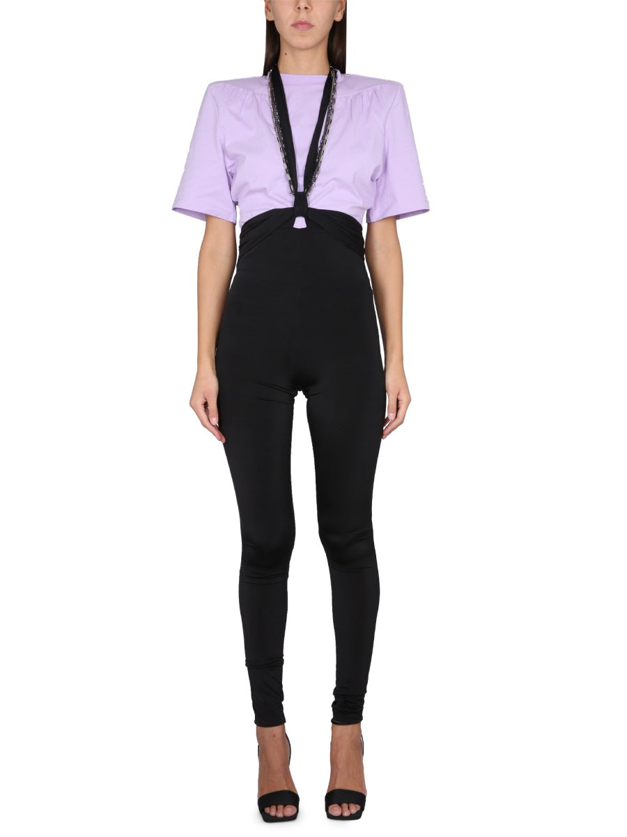 THE ATTICO Chic Draped Pants with Neck Sash