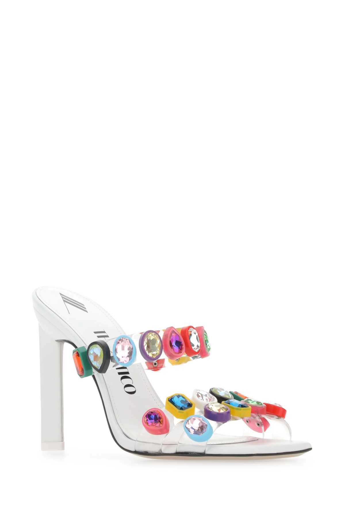 THE ATTICO Embellished PVC Nanci Flat Sandals