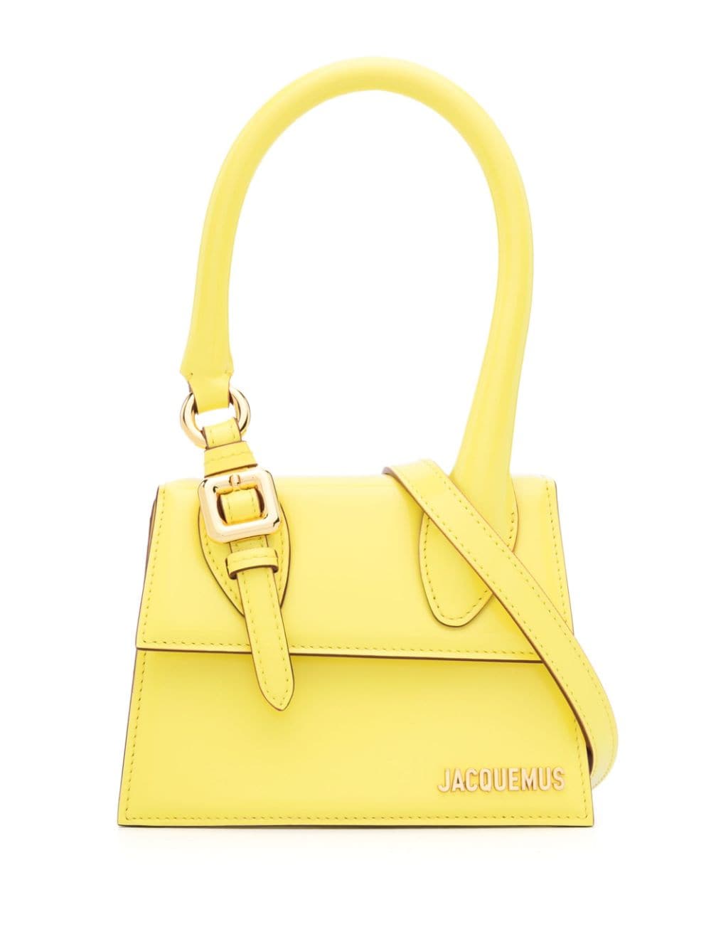JACQUEMUS Moyen Leather Handbag with Foldover Top