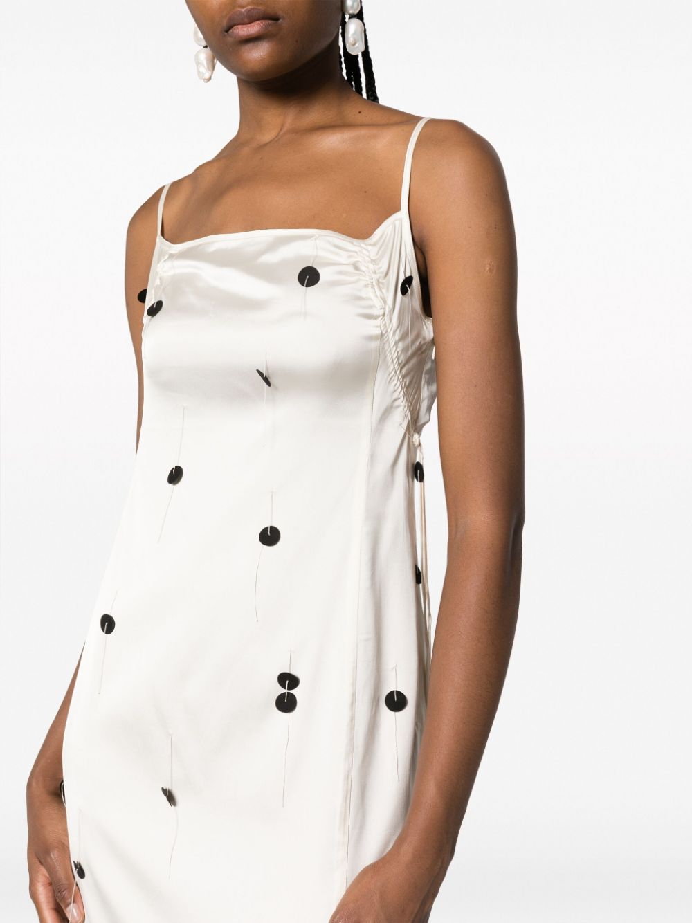 JACQUEMUS Chic Midi Dress with Short Puff Sleeves