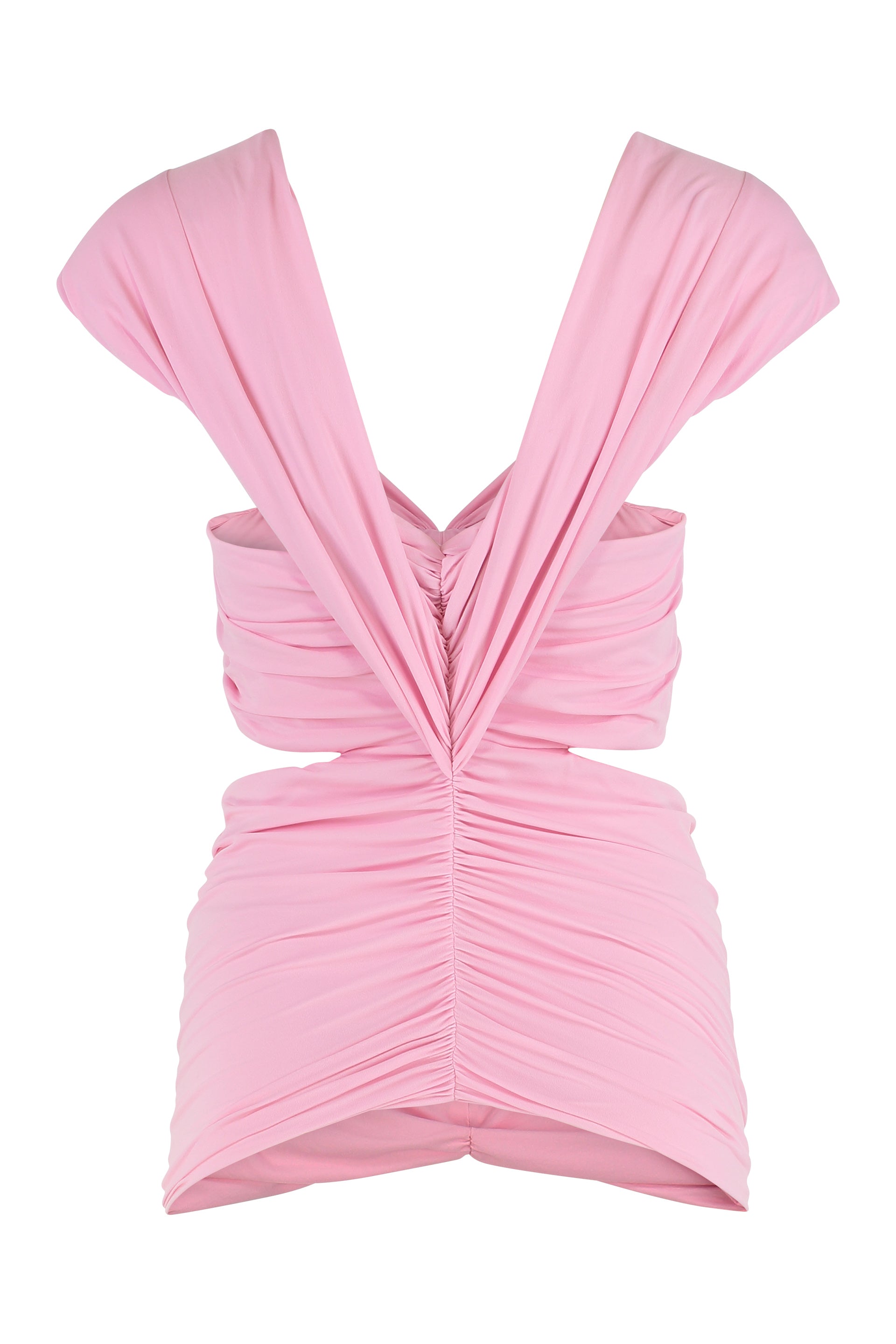 MAGDA BUTRYM Gathered Floral Detail Technical Fabric Top