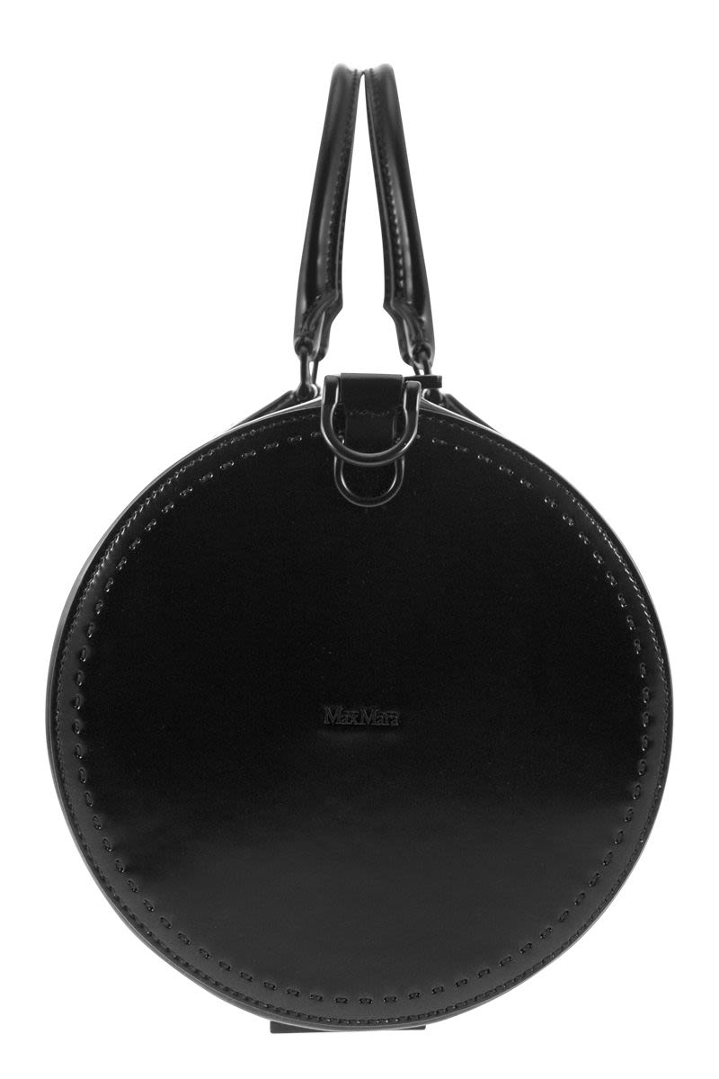 MAX MARA Elegant Leather Handbag - Brushedroll Design