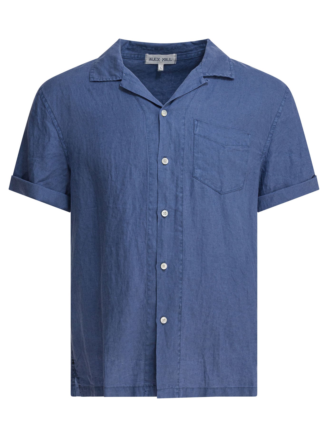 ALEX MILL Light Blue Camp Shirt for Men - SS25