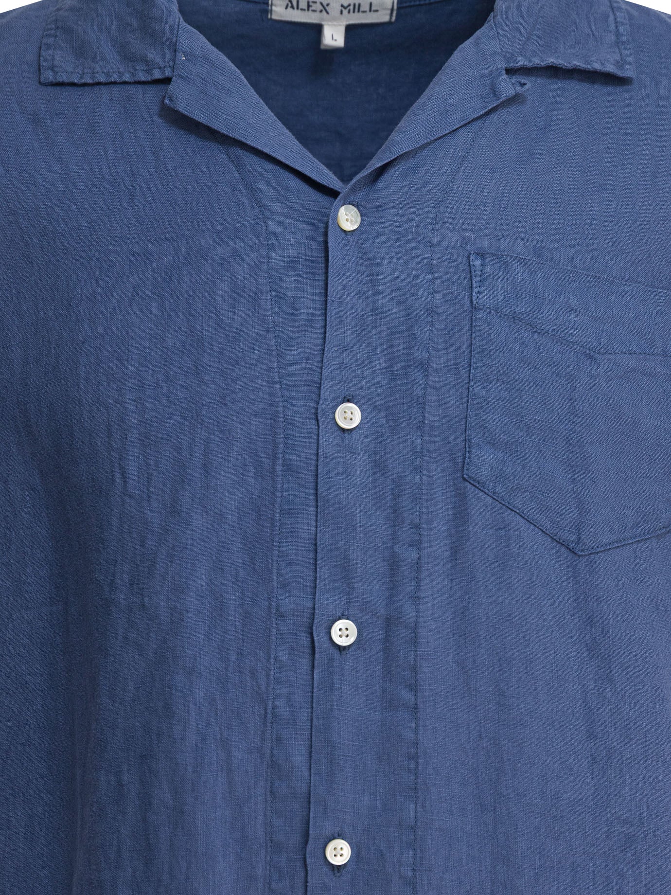 ALEX MILL Light Blue Camp Shirt for Men - SS25