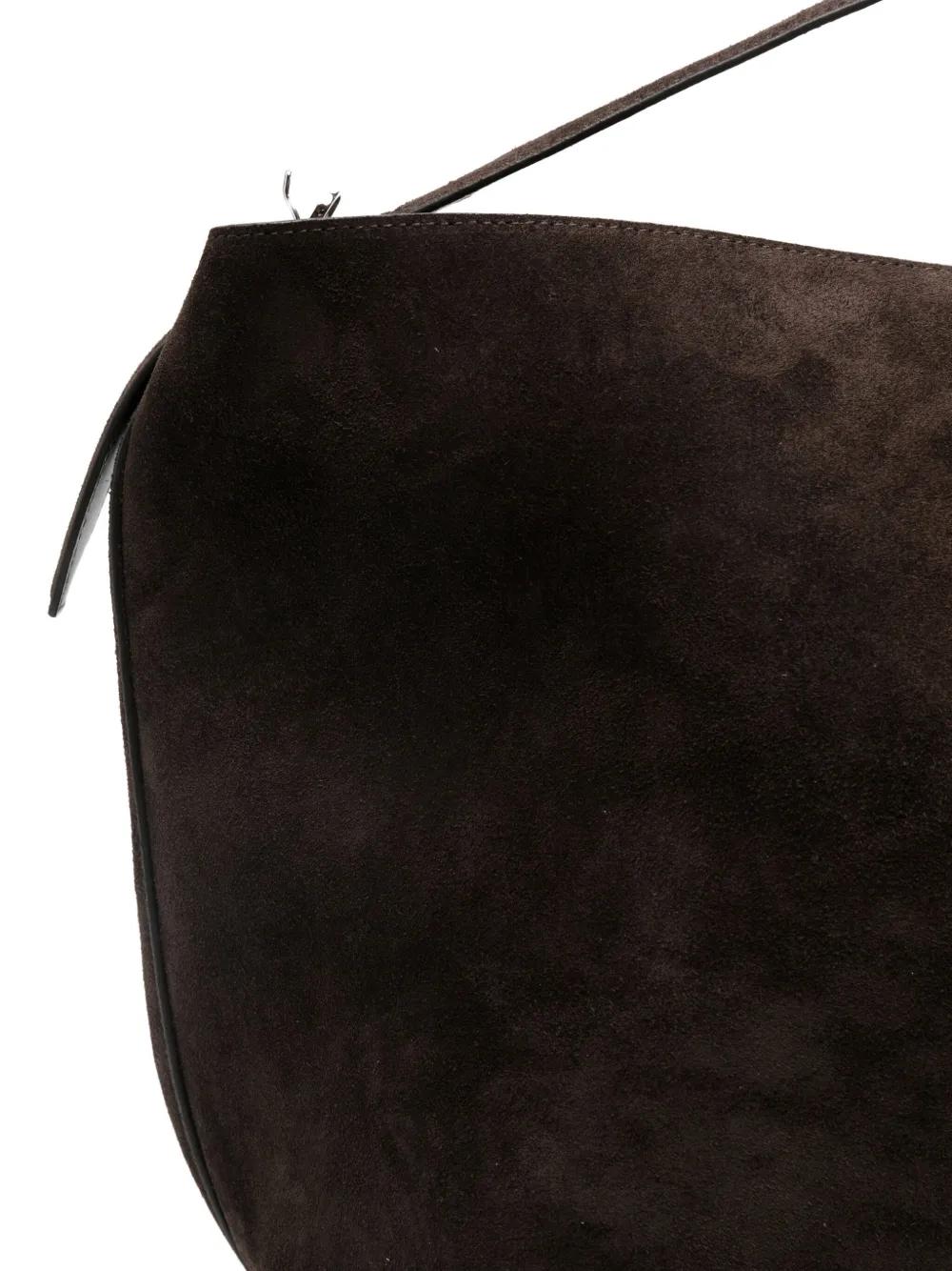TOTEME Suede Belted Tote Handbag with Top Handle