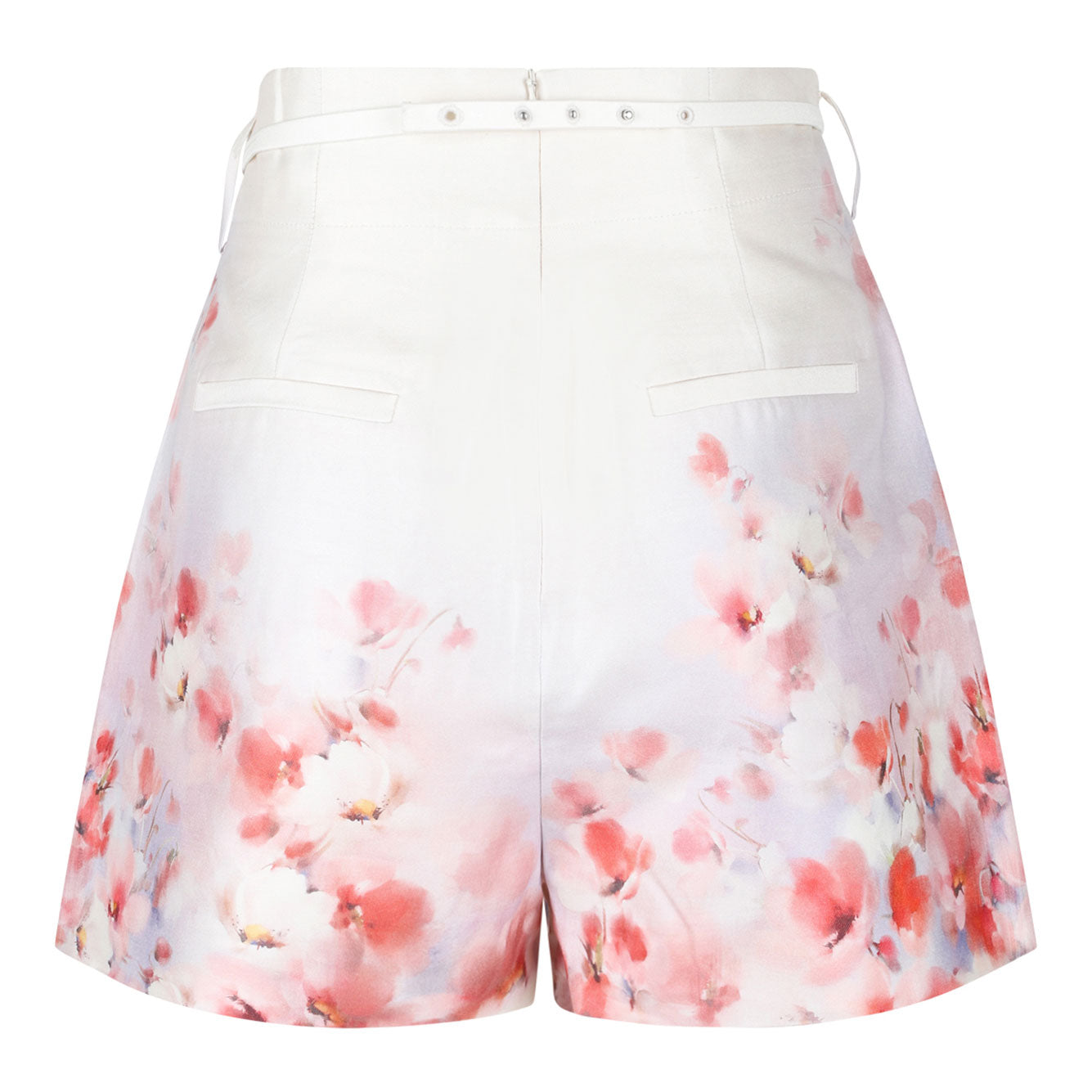 ZIMMERMANN Floral Silk Cotton Mini Shorts