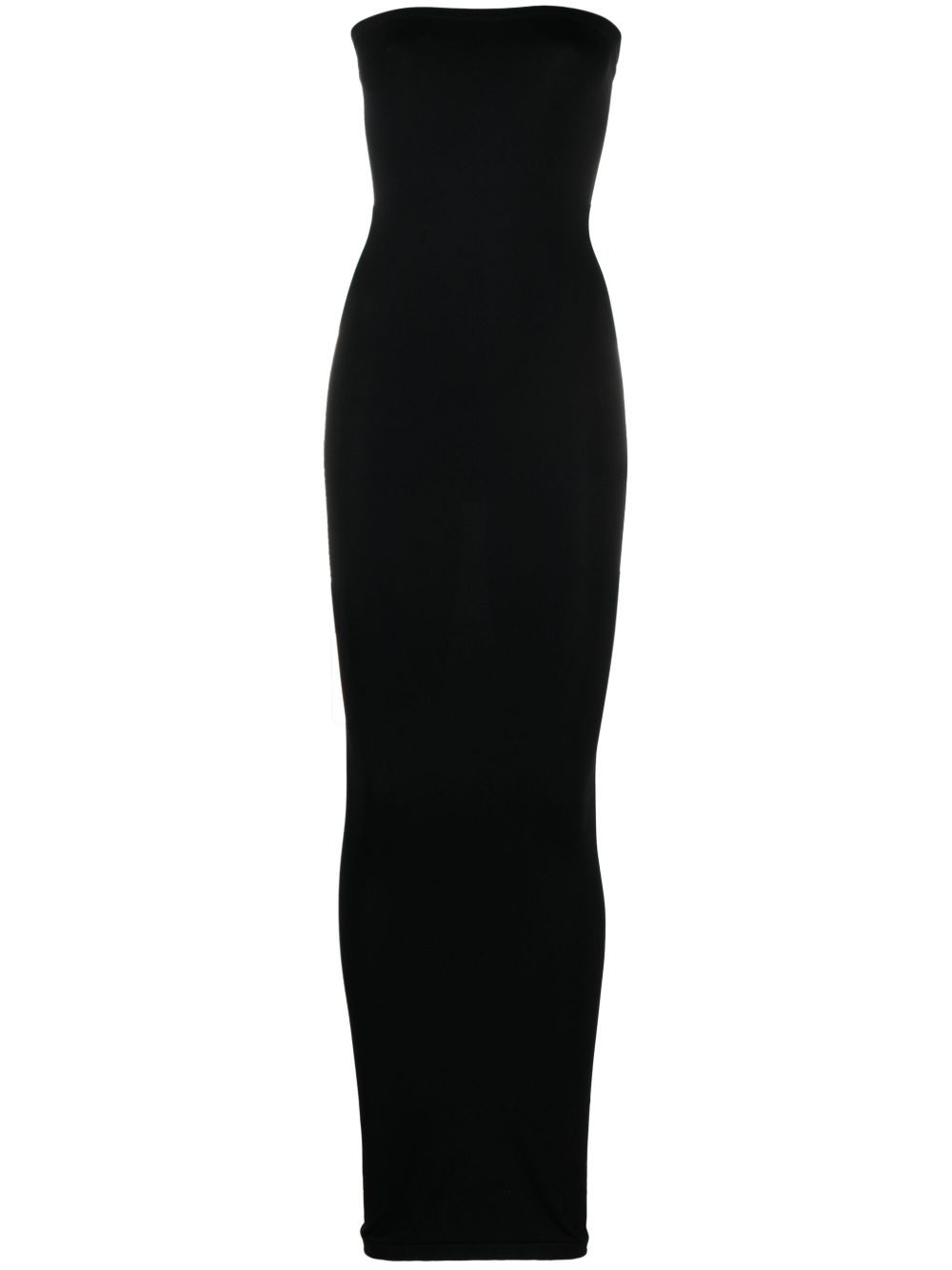WOLFORD Ribbed Knit Tube Dress with Elasticated Hem - Ankle Length
