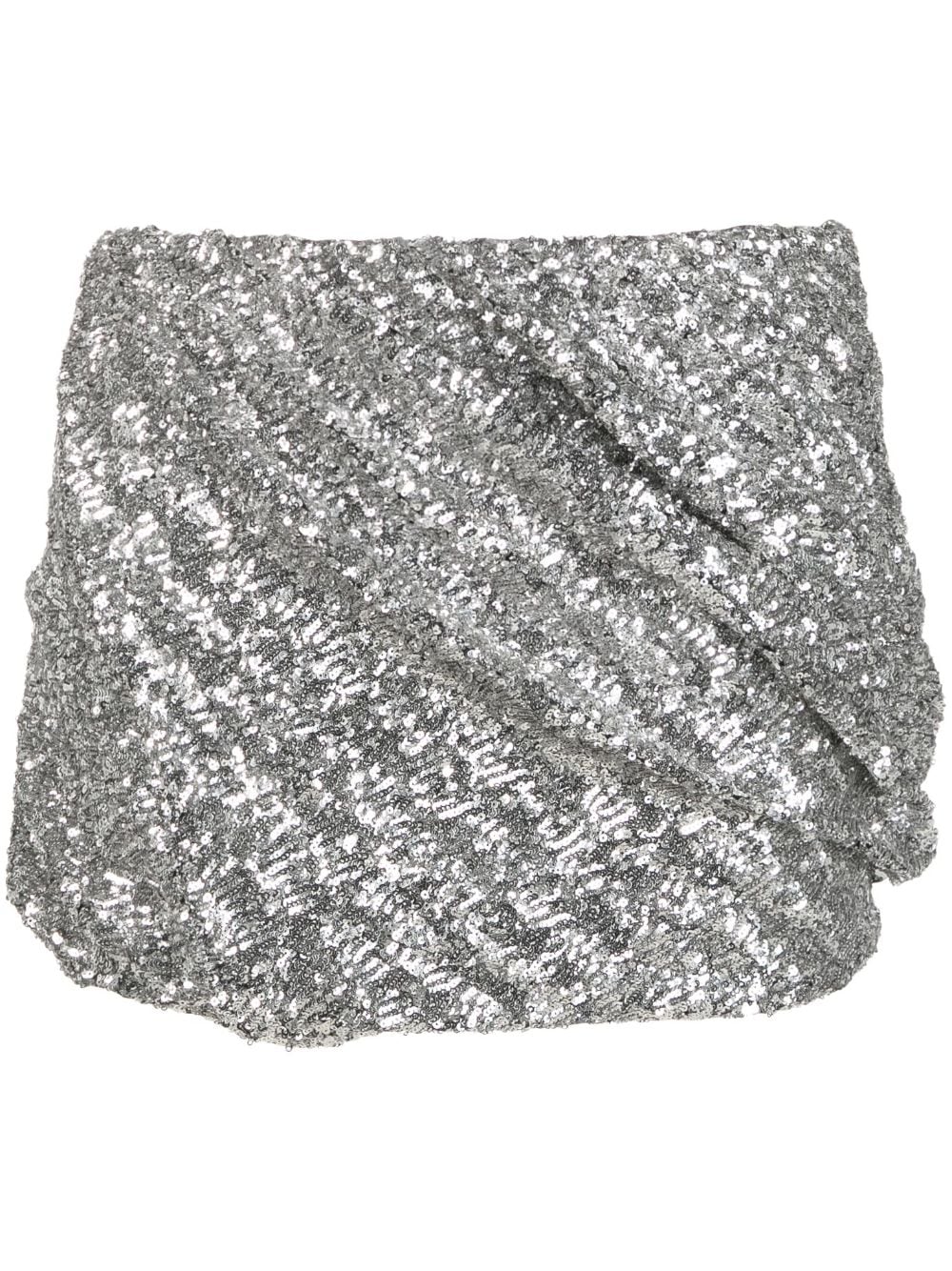 THE ATTICO Glamorous Sequin Mini Skirt