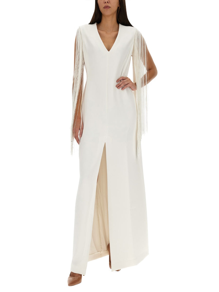 MAX MARA Elegant V-Neck Column Dress